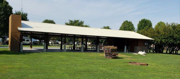 Large shelter area.