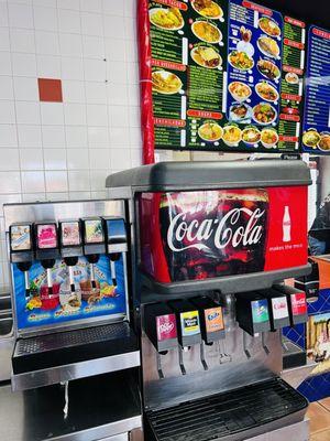 Soda fountain and Mexican aguas frescas at Soto's Mexican Food #2