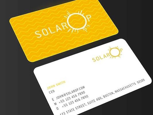 Solar Op, Branding, Logo and Collateral Design