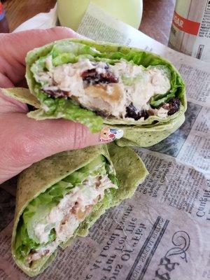 Chicken and dried cherry wrap