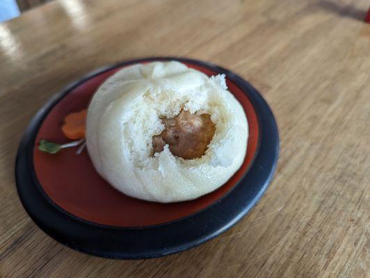 Inside of the special vegan bao