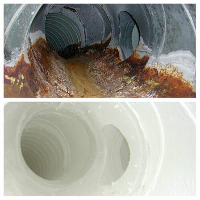 Full restoration of deteriorated inground air ducts without remodeling.  We handle smoke damage, dirt, rust & water problems.