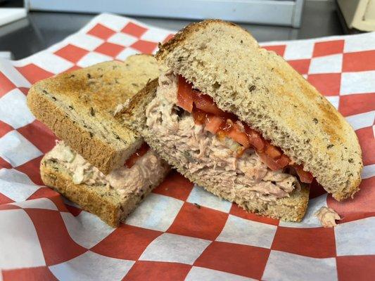 Tuna Fish sandwich on Rye Toast