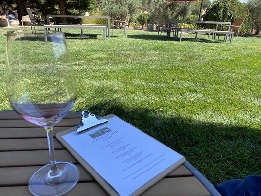 Laid back tasting on beautiful grounds!