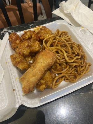 orange chicken and lo mein