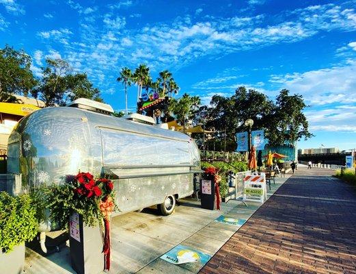 refreshments on the Tampa Riverwalk, outside the Straz!