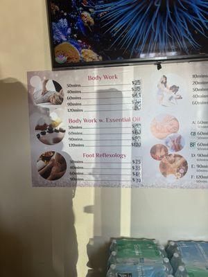 Menu of prices