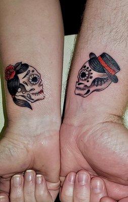 Our couples tattoos that we love! Thanks Joel!