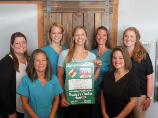 Dr. Jamie Adams, Dr. Katie Gee, Dr. Danielle Wright and staff! Voted best chiropractors in Rockdale and Newton counties!!