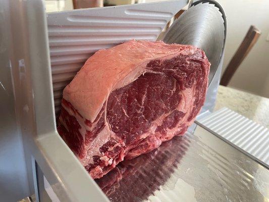 Their ribeye, my slicer