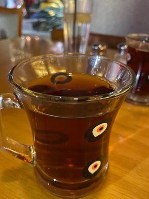 Turkish tea served in traditional cup