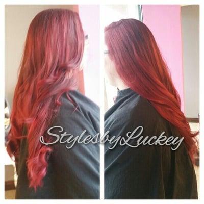 Red ombre