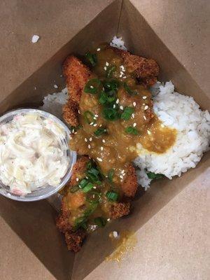 Chicken Katsu Curry and Mac salad