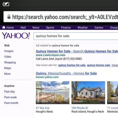 #1 search result on yahoo as "Quincy homes for sale"