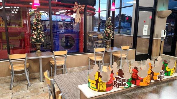 BK is festive with crowns.  Burger King Chadborne NC Friyay Dec  2, 2022