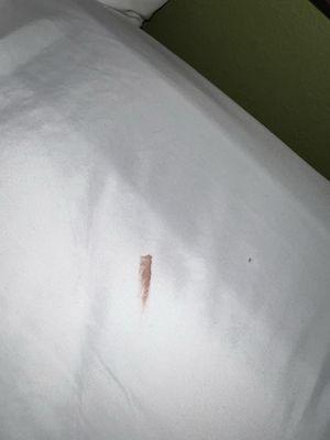 There was blood on the sheets.