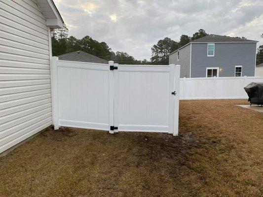 White Vinyl Gate