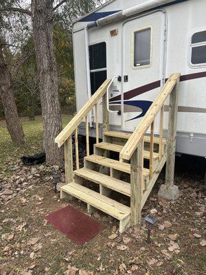 Stairs we built for camper