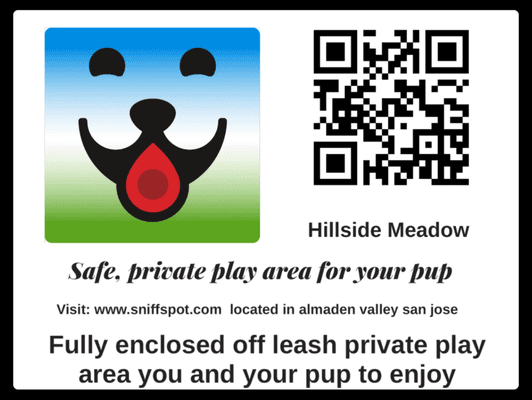 Come visit our "Hillside Meadow " Sniff Spot, Private, off-leash areas for pups