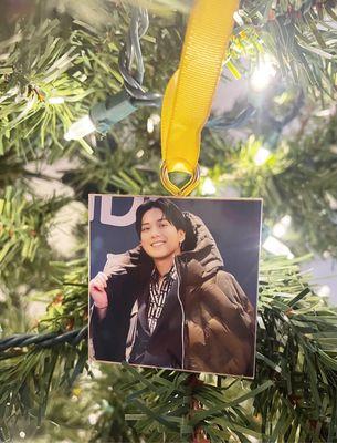 Ordered this Bamboo Ornament featuring Mackenyu for my daughter from their photo department via CVS app. So quick & easy.