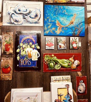 A selection of original art by talented local artist, Paige DeBell.