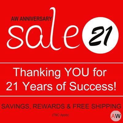 Celebrating 21 Years. Enjoy Anniversary Savings all of February 2018!