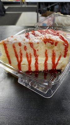 Italian Lemon Cream Cake with Raspberry drizzle