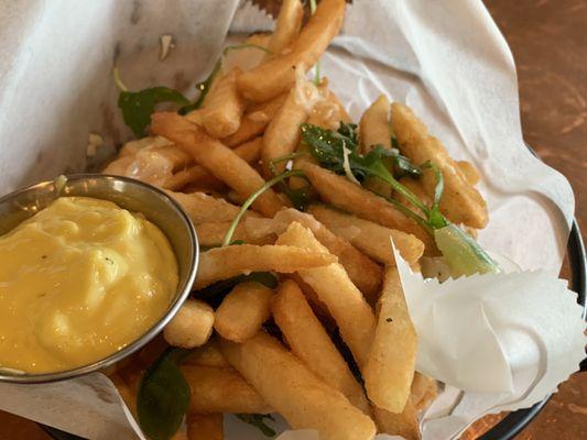 Happy hour truffle fries $5