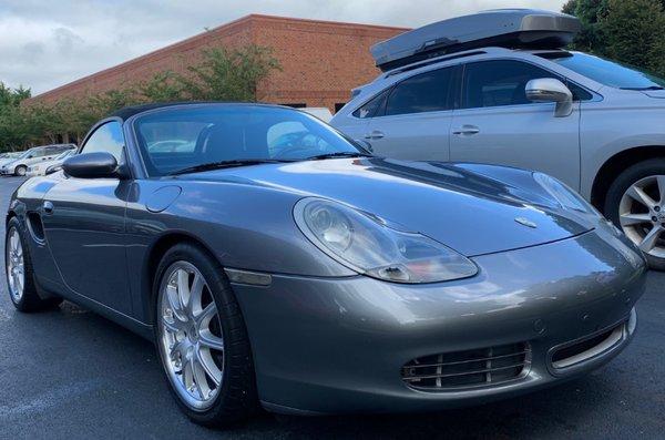 Engine replacement completed on this 2002 Porsche Boxster