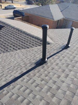 Composite shingle roofing