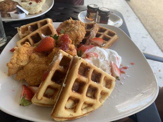 Chicken and waffles