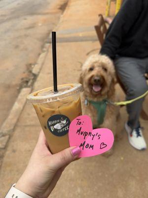 Free Vday coffee for Murphy's mom!!