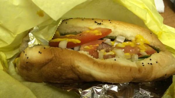 Chicago dog (I chose to leave the peppers off)- very good!