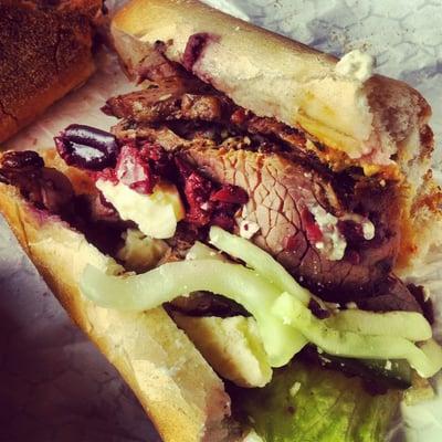 Amazing Mediterranean style lamb sandwich