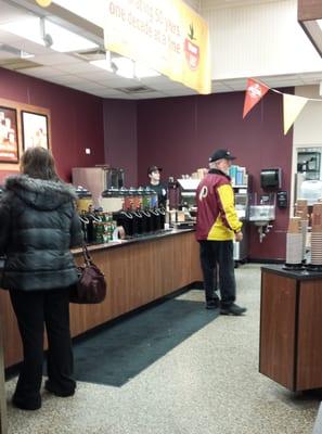 Redskins fans, of course. But there's a ton of coffee too.