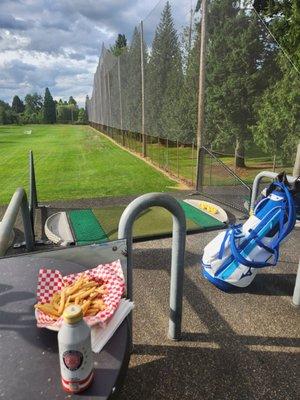 Driving range with food and drinks