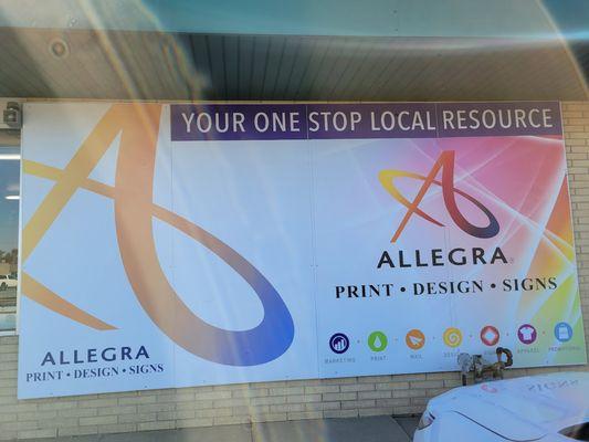 Allegra Pekin side of building sign.