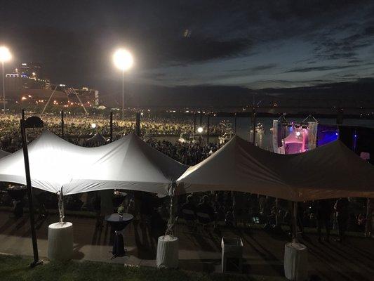 July 4, 2017 - crowd view from VIP, just before the fireworks show