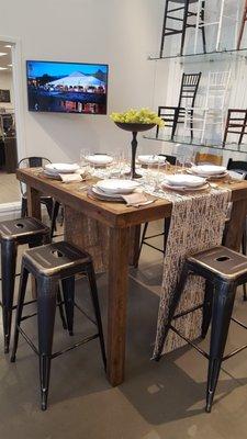 Harley Barstools with a 48" Sonoma Table