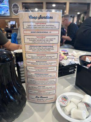 Dessert Menu