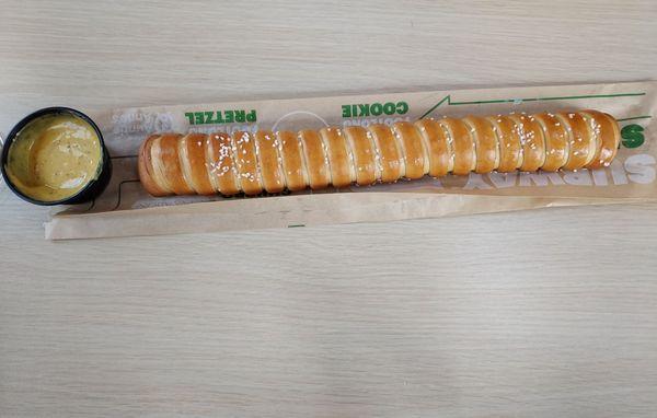 My friend's foot long Auntie Anne's pretzel