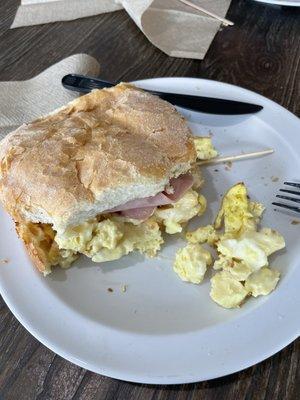 Ham, Cheese & Egg Sandwich