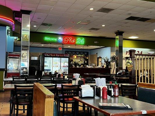 View of the dining area.