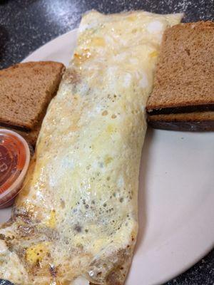 Mexican Omelette with Finnish rye toast