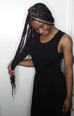 Knotless box braids