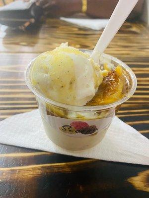 Peach Cobbler Parfait Sundae