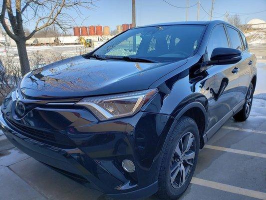 full window tinting CS black Xpel film Toyota Rav4 2018