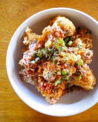 Fried Cauliflower with Remoulade Sauce (Vegan)