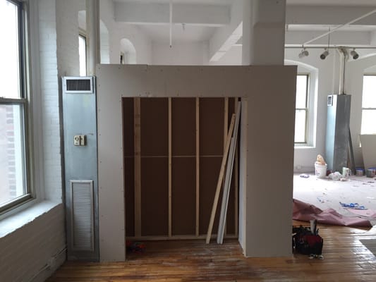 Building a closet for a client inside a loft space - Boston, MA