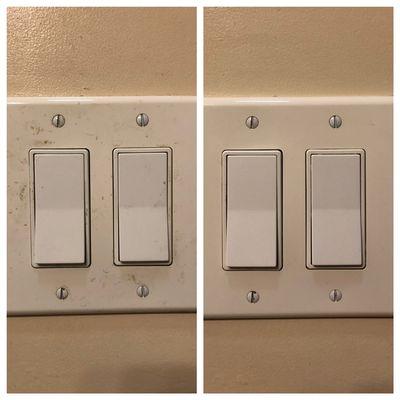 Light cover before and after